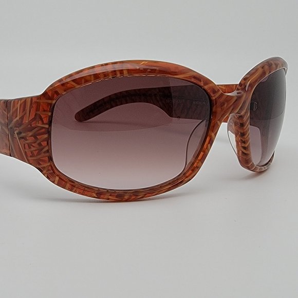 Sama PS-P Amber Mesh Frame Brown Gradient Lens Sunglasses Japan 56-17-120 main image 3
